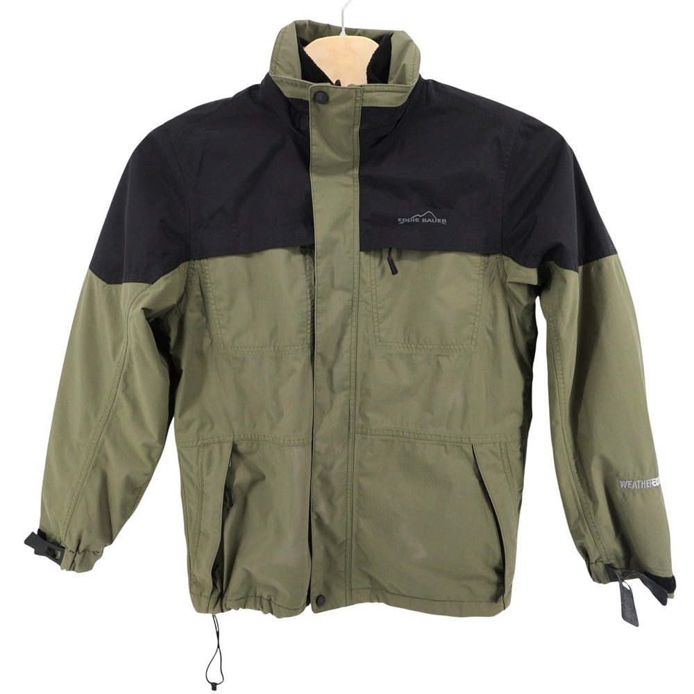Eddie Bauer WeatherEdge Men's 3-in-1 Jacket Black‎ Olive Green Size Medium Flaw